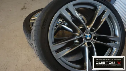 BMW 640d 블랙유광 휠도색, 고스트크롬 휠도색 2가지 컬러 휠도색 작업 함께 보기. / 용인 처인구
