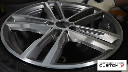 BMW 435d 1개의 휠 다이아몬드컷팅 휠수리. / 용인 처인구