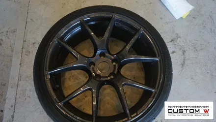 벤츠 SLK 55 AMG RAYS휠 블랙유광 휠도색, 골드 캘리퍼도색. / 용인 처인구