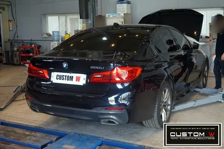 BMW G30 520D 662M 휠 블랙유광 휠도색, 레드 캘리퍼도색 / 분당 용인 수입차 BMW 휠도색,캘리퍼도색 커스텀W / 용인 처인구