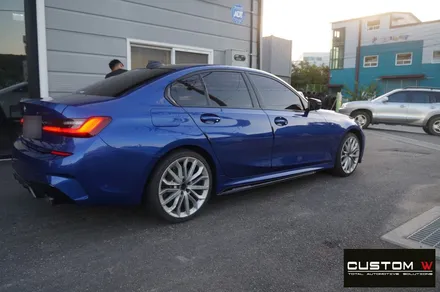 BMW 신형 3시리즈 G20 330i M팩 19인치 블랙 유광 휠도색. / 용인 처인구