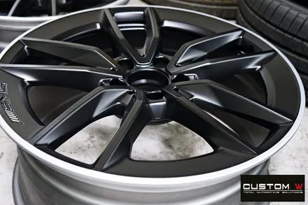 벤츠 C43 AMG 무광 블랙 실버 투톤 휠 + 골드 캘리퍼 도색 / 용인 처인구