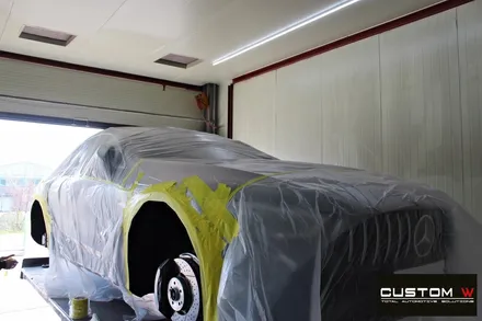 벤츠 GT43 AMG 블랙유광 휠 도색 + 카본 세라믹 골드 캘리퍼 도색 (블랙 차량) / 용인 처인구