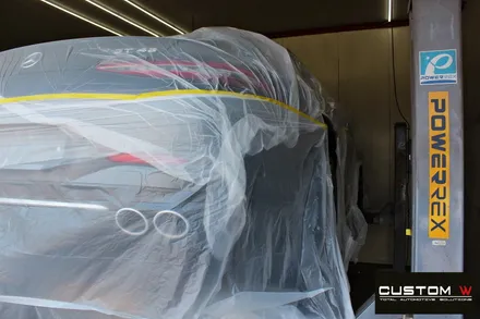 벤츠 GT43 AMG 무광 블랙실버 투톤 휠 + 골드 캘리퍼 도색 / 용인 처인구