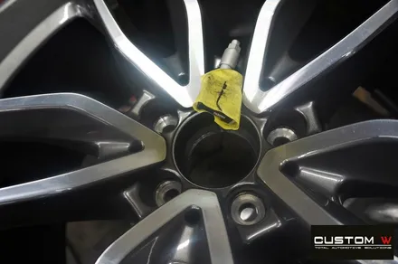 벤츠 CLS53 AMG 블랙실버 유광 투톤 휠도색 + 레드 캘리퍼 도색 / 용인 처인구