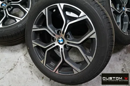 BMW X1 블랙유광 휠도색 + 레드 캘리퍼 도색 / 용인 처인구