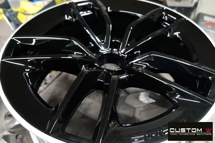 벤츠 CLS53 AMG 블랙 실버 유광 투톤 휠도색 + 레드 캘리퍼 도색 / 용인 처인구