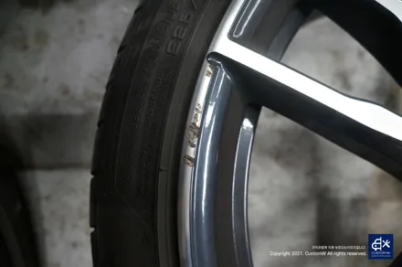 BMW G20 M340i 휠수리 후 블랙유광 휠도색 / 용인 처인구