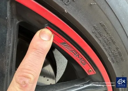 벤츠 G바겐 G63 AMG 22인치 에디션  휠 무광 블랙 레드 투톤 휠 상처 수리 후, 복원 도색 / 용인 처인구
