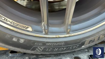 벤츠 GLC63 S AMG 에디션 휠 상처 수리 후, 다이아몬드 커팅 휠 복원 (보험 긴급 출동 견인 서비스를 이용한 캐리어 카 입출고) / 용인 처인구
