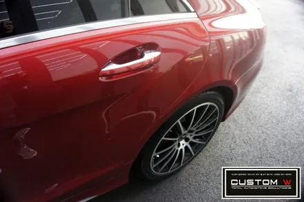 벤츠 CLS 250 상처 심한 휠 다이아몬드 컷팅 휠수리 , 운전석 리어휀더, 범퍼 판금도색 외형복원 작업까지 한번에_! 원스탑 토탈 솔루션 커스텀W / 용인 처인구