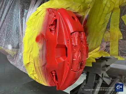 BMW X4 M40i 휠수리 후 블랙유광 휠도색 + 레드 캘리퍼 도색 / 용인 처인구