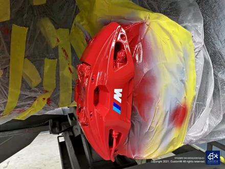 BMW G20 M340i 블랙유광 휠도색 + 레드 캘리퍼 도색 / 용인 처인구