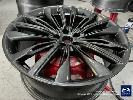 BMW 6GT 640i 럭셔리 646 버핑휠 (폴리싱 일명 빠우휠) 고질병 엄청난 부식 백화 제거 및 상처 수리 후, 건메탈 그레이 휠도색 / 용인 처인구