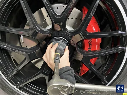 벤츠 G63 AMG G바겐 22인치 블랙 실버 투톤 유광 휠도색 / 용인 처인구