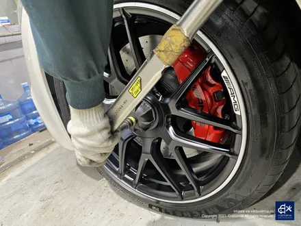 벤츠 S63 AMG 쿠페 휠수리 후 블랙 실버 투톤 무광 휠도색 / 용인 처인구
