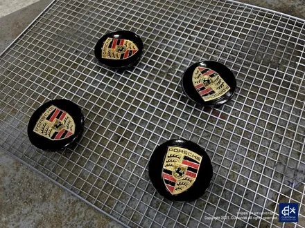 포르쉐 파나메라4 휠수리 후 블랙 실버 투톤 휠도색 + 레드 캘리퍼 도색 / 용인 처인구