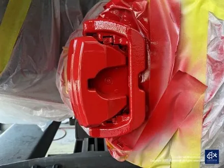 벤츠 E53 AMG 휠수리 후 블랙 실버 투톤 무광 휠도색 + 레드 캘리퍼 도색 / 용인 처인구