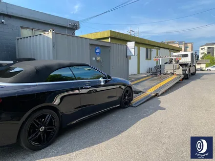 감동적인 후기글을 작성해 주신 고객분의 차량/ 벤츠 E220D 카브리올레 19인치(일명 AMG 별휠) 블랙 유광 휠도색 (feat. 보험 긴급 출동 서비스를 이용한 캐리어 카 입출고) / 용인 처인구