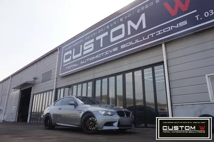 BMW E92 M3 잘못된 휠수리도색이력 박리후, 블랙유광 휠도색 그리고 레드 캘리퍼도색 작업까지.! 커스텀W / 용인 처인구