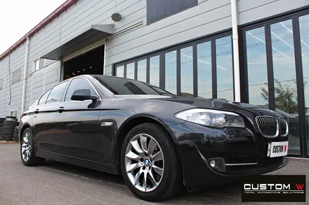 BMW F10 528i 터빈휠 수리 후 고스트 크롬 휠도색 + 심각한 부식 제거 후 블랙 캘리퍼 도색 / 용인 처인구