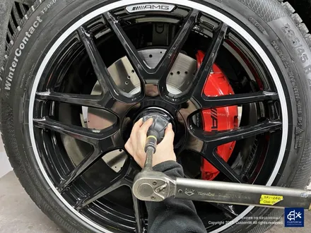 벤츠 G63 AMG G바겐 22인치 블랙 실버 투톤 유광 휠도색 / 용인 처인구