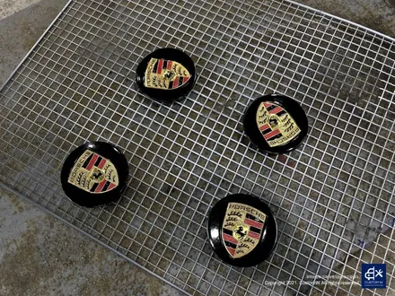 포르쉐 파나메라4 휠수리 후 블랙 실버 투톤 휠도색 + 레드 캘리퍼 도색 / 용인 처인구