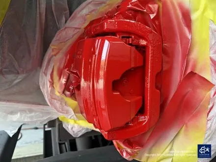 벤츠 E53 AMG 휠수리 후 블랙 실버 투톤 무광 휠도색 + 레드 캘리퍼 도색 / 용인 처인구