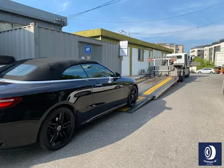감동적인 후기글을 작성해 주신 고객분의 차량/ 벤츠 E220D 카브리올레 19인치(일명 AMG 별휠) 블랙 유광 휠도색 (feat. 보험 긴급 출동 서비스를 이용한 캐리어 카 입출고) / 용인 처인구