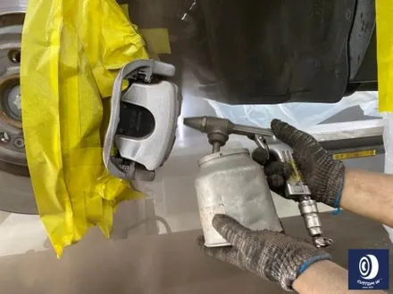 벤츠 GLE450 타 업체 잘못된 수리 도색 이력 / 기존 페인트 제거 (약품 박리) 후, 마차휠 블랙 유광 휠도색 + 레드 캘리퍼 도색 / 용인 처인구