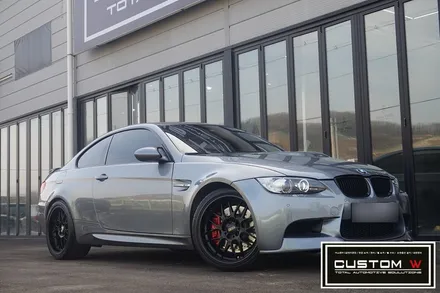 BMW E92 M3 잘못된 휠수리도색이력 박리후, 블랙유광 휠도색 그리고 레드 캘리퍼도색 작업까지.! 커스텀W / 용인 처인구