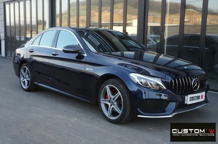 벤츠 C200 AMG 라인 다이아몬드 컷팅 휠 상처 수리 후, 휠 복원 그리고 레드 캘리퍼 도색 작업까지.! / 용인 처인구