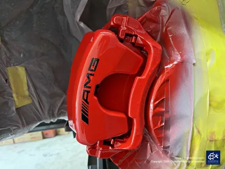벤츠 W205 C200d 휠수리 후 블랙유광 휠도색 + 레드 캘리퍼 도색 / 용인 처인구