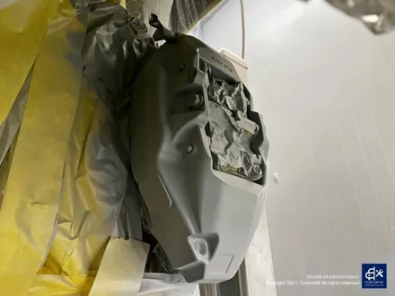 벤츠 CLS53 AMG 블랙실버 투톤 유광 휠도색 + 레드 캘리퍼 도색 / 용인 처인구