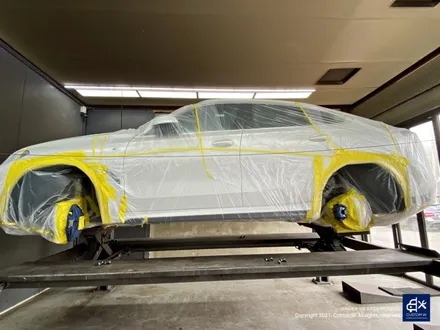 BMW X6 40i 신차 741M 블랙유광 휠도색 + 레드 캘리퍼 도색 / 용인 처인구