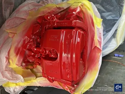 벤츠 E53 AMG 휠수리 후 블랙 실버 투톤 무광 휠도색 + 레드 캘리퍼 도색 / 용인 처인구