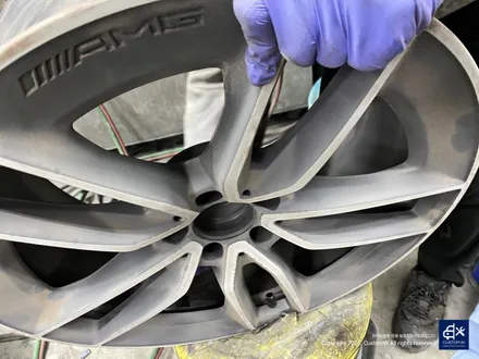 벤츠 E53 AMG 블랙실버 투톤 휠도색 + 레드 캘리퍼 도색 / 용인 처인구