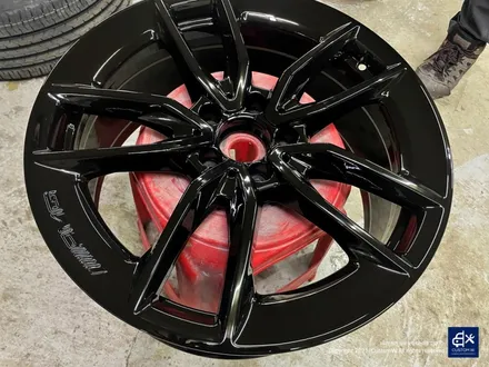 벤츠 C43 AMG 블랙유광 휠도색 + 레드 캘리퍼 도색 / 용인 처인구
