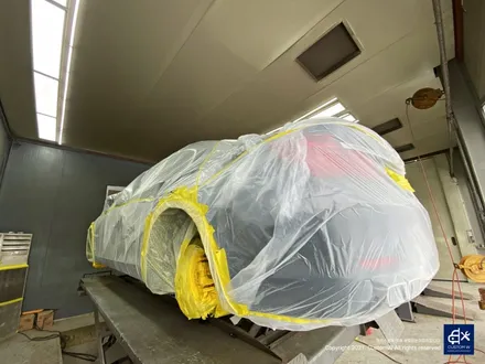 BMW F02 760Li 잘못된 휠도색 약품 박리 제거  및 휠상처 수리 후, 블랙유광 휠도색 + 옐로우 캘리퍼 도색 / 용인 처인구