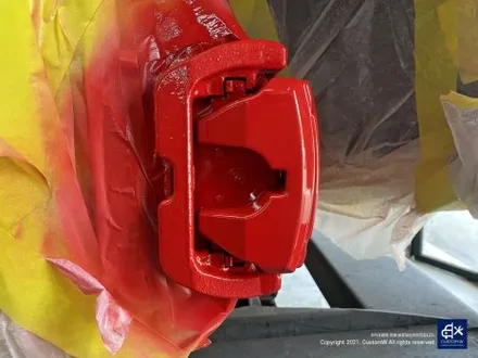 벤츠 E53 AMG 휠수리 후 블랙 실버 투톤 무광 휠도색 + 레드 캘리퍼 도색 / 용인 처인구