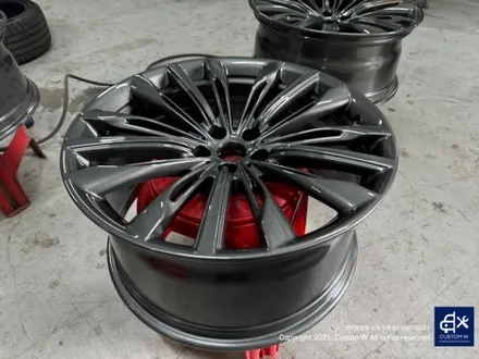 BMW 6GT 640i 럭셔리 646 버핑휠 (폴리싱 일명 빠우휠) 고질병 엄청난 부식 백화 제거 및 상처 수리 후, 건메탈 그레이 휠도색 / 용인 처인구
