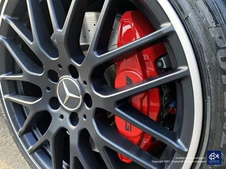 벤츠 A45 AMG 블랙실버 무광 투톤 휠도색 & 레드 캘리퍼 도색 / 용인 처인구
