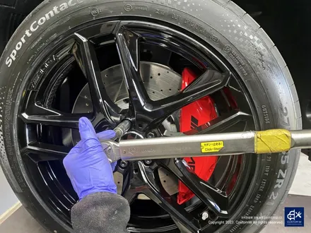 벤츠 GLE53 AMG 블랙유광 휠도색 + 레드 캘리퍼 도색 / 용인 처인구