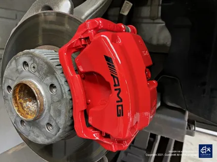 벤츠 W205 C200d 휠수리 후 블랙유광 휠도색 + 레드 캘리퍼 도색 / 용인 처인구