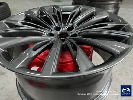 BMW 6GT 640i 럭셔리 646 버핑휠 (폴리싱 일명 빠우휠) 고질병 엄청난 부식 백화 제거 및 상처 수리 후, 건메탈 그레이 휠도색 / 용인 처인구