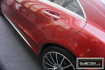 벤츠 CLS 250 상처 심한 휠 다이아몬드 컷팅 휠수리 , 운전석 리어휀더, 범퍼 판금도색 외형복원 작업까지 한번에_! 원스탑 토탈 솔루션 커스텀W / 용인 처인구