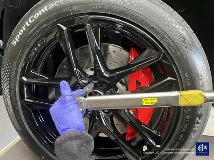 벤츠 GLE53 AMG 블랙유광 휠도색 + 레드 캘리퍼 도색 / 용인 처인구
