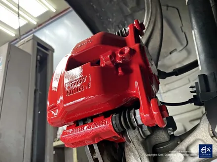 벤츠 W205 C200d 휠수리 후 블랙유광 휠도색 + 레드 캘리퍼 도색 / 용인 처인구