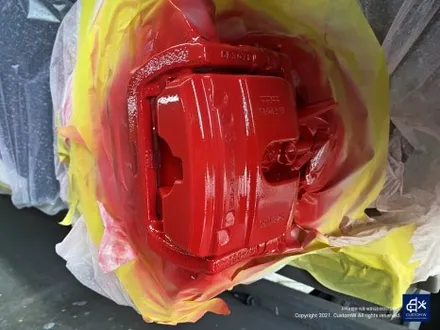 벤츠 E53 AMG 휠수리 후 블랙 실버 투톤 무광 휠도색 + 레드 캘리퍼 도색 / 용인 처인구