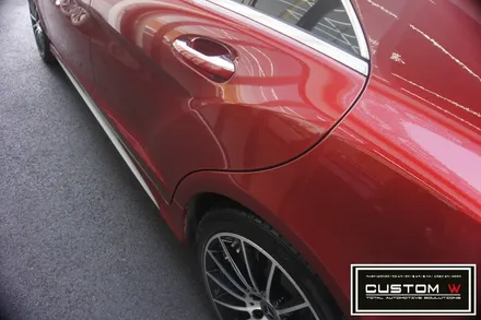벤츠 CLS 250 상처 심한 휠 다이아몬드 컷팅 휠수리 , 운전석 리어휀더, 범퍼 판금도색 외형복원 작업까지 한번에_! 원스탑 토탈 솔루션 커스텀W / 용인 처인구